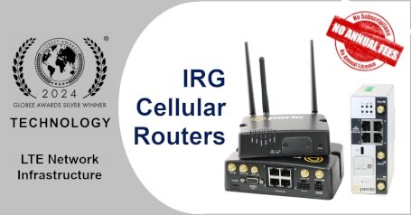 Globee® Award-Logo für LTE-Netzwerkinfrastruktur mit IRG 7000- und 5500-Routern für Edge-Konnektivität der Enterprise-Klasse