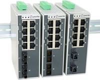 Der IDS-710CT bietet acht 10/100/1000-MBit/s-RJ45-Ethernet-Ports und zwei 1000-MBit/s-SC/ST-LWL-Ports.